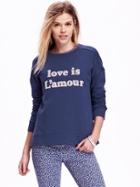 Old Navy Chenille Print Crew Neck Sweatshirt - Bluesday