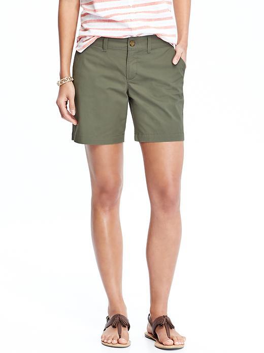 Old Navy Womens Stretch Twill Shorts 7&quot; Size 0 - Fennel Seed