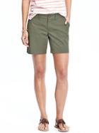 Old Navy Womens Stretch Twill Shorts 7&quot; Size 0 - Fennel Seed