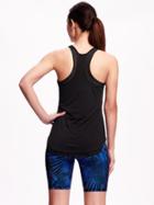 Old Navy Semi Fitted Go Dry Mesh Layer Tank For Women - Black