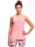 Old Navy Go Dry Performance Muscle Tank For Women - Prom Queen Neon