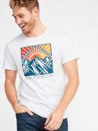 Old Navy Mens Seek Adventure Slub-knit Tee For Men Bright White Size S