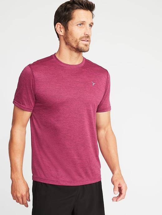 Old Navy Mens Go-dry Digi-print Performance Tee For Men Boysenberry Juice Size M