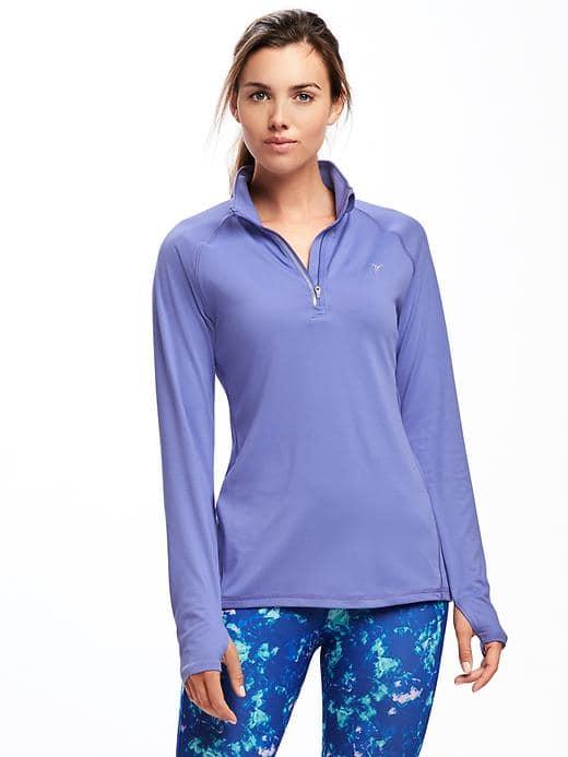 Old Navy Go Dry Performance 1/4 Zip Pullover For Women - Delphinium
