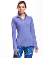 Old Navy Go Dry Performance 1/4 Zip Pullover For Women - Delphinium