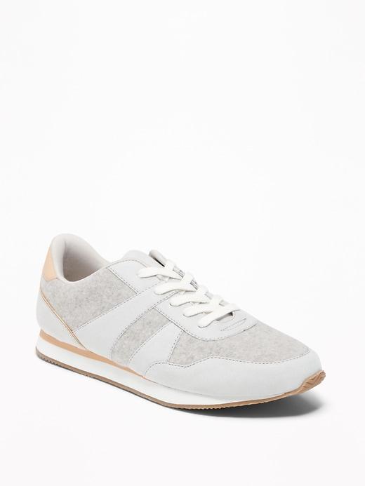 Old Navy Womens Sueded Retro Sneakers For Women Gray Size 9 1/2