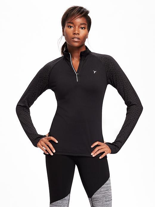 Old Navy Go Dry Performance 1/4 Zip Pullover For Women - Black Jack 2