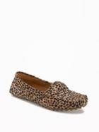 Old Navy Sueded Moccasins For Women - Leopard