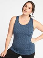 Old Navy Womens Fitted Plus-size Keyhole-back Performance Tank Sea Something Size 1x