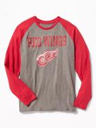 Old Navy Mens Nhl Team-graphic Raglan Tee For Men Detroit Red Wings Size S