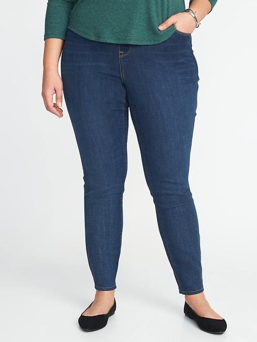 Old Navy Womens Secret-slim High-rise Plus-size Rockstar Jeans Dark Wash Size 18