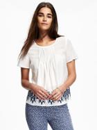 Old Navy Cut Out Swing Blouse - Whipped Cream