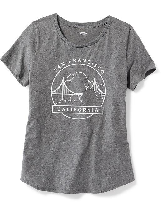 Old Navy San Francisco Graphic Tee For Women - Dark Heather Gray