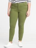 Old Navy Womens Smooth & Slim High-rise Plus-size Rockstar Jeans Olive Through This Size 16