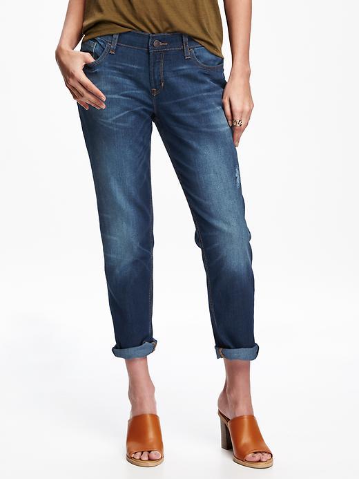 Old Navy Boyfriend Eco Friendly Skinny Cropped Jeans For Women 24 - Panama