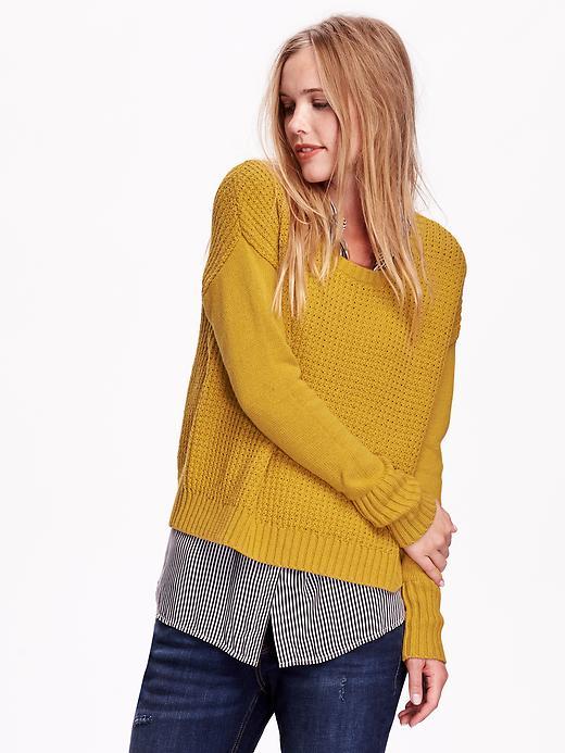 Old Navy Womens Cropped Sweater Size L - Pressed Olive