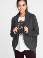 Old Navy Womens Micro Performance Fleece Cocoon Wrap Jacket For Women Charcoal Size S