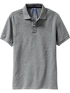 Old Navy Mens New Short Sleeve Pique Polos - Heather Gray