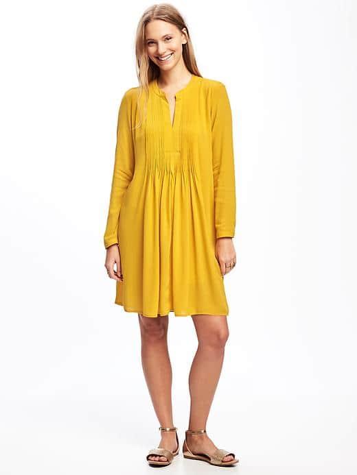 Old Navy Pintuck Swing Dress For Women - Feeling Corny
