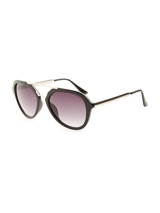 Old Navy Aviator Sunglasses - Thin Black