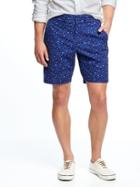 Old Navy Built In Flex Patterned Signature Shorts For Men 9 - Blue Floral