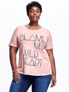 Old Navy Womens Plus Graphic Boyfriend Tee Size 1x Plus - Pink Elephant