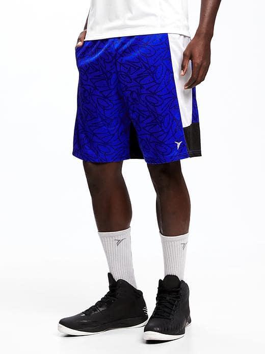 Old Navy Go Dry Mesh Basketball Shorts For Men 10 - Prize Winner Blue