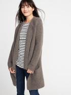 Old Navy Womens Open-front Cardi-coat For Women Mushroom Size S