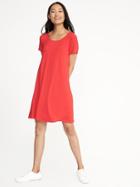 Old Navy Womens Jersey-knit Swing Dress For Women Vermilion Red Size Xs