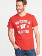 Old Navy Mens College-team Graphic Tee For Men Wisconsin Size L