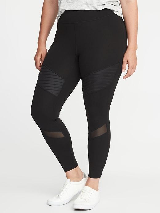 Old Navy Womens High-rise Plus-size 7/8-length Street Leggings Black Size 2x