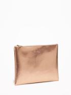 Old Navy Metallic Cosmetic Clutch - Rose Gold