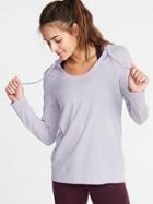 Old Navy Womens Relaxed Lightweight Performance Hoodie For Women Light Violet Size Xs