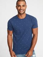 Old Navy Mens Soft-washed Printed Perfect-fit V-neck Tee For Men Ahoy Navy Size S