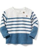 Old Navy French Terry Striped Knit Top - Blue 6 Stripe