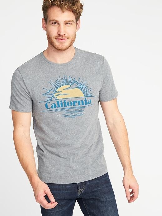 Old Navy Mens Graphic Crew-neck Tee For Men California Size Xxxl