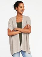 Old Navy Textured Open Front Poncho For Women - Sandman