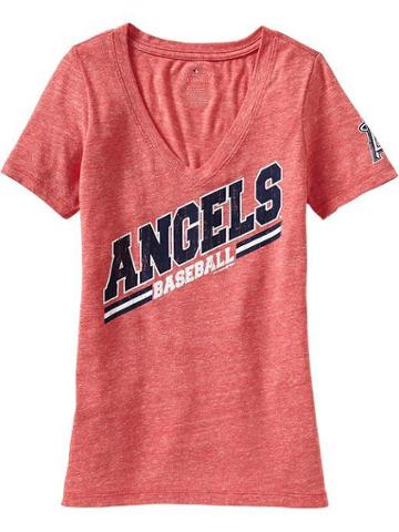 Old Navy Old Navy Womens Mlb V Neck Team Tees - Los Angeles Angels