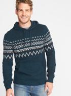 Old Navy Mens Sweater-knit Hoodie For Men Teal Size S