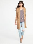 Old Navy Womens Super-long Open-front Cardi For Women Heather Camel Size L