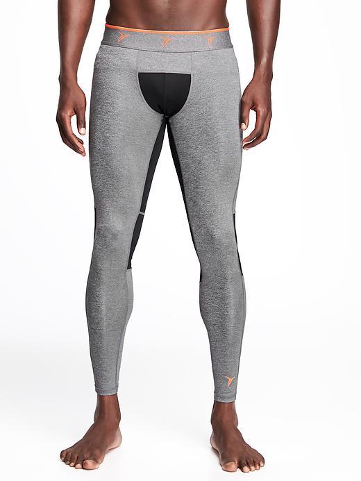 Old Navy Go Dry Base Layer Leggings For Men - Dark Heather Grey