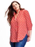 Old Navy Printed Gauze Shirt For Women - Rose Print