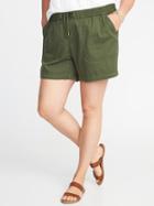Old Navy Womens Mid-rise Plus-size Soft Utility Shorts Only Yew Size 1x