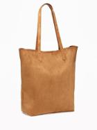 Old Navy Sueded Tote For Women - Chestnut