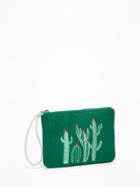 Old Navy Womens Sueded Graphic Wristlet For Women Cactus Size One Size