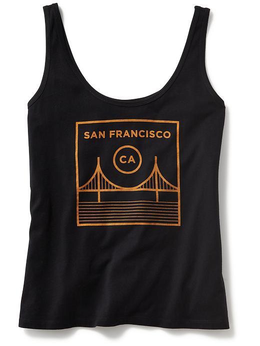 Old Navy City Graphic Tank For Women - Black
