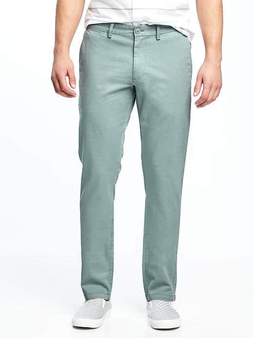 Old Navy Slim Built In Flex Ultimate Khakis For Men - Partly Cloudy