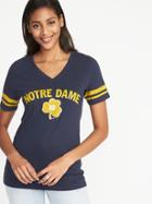 Old Navy Womens College Team Sleeve-stripe Tee For Women Notre Dame Size Xxl