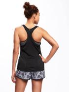Old Navy Go Dry Cool Semi Fitted Mesh Tank For Women - Black