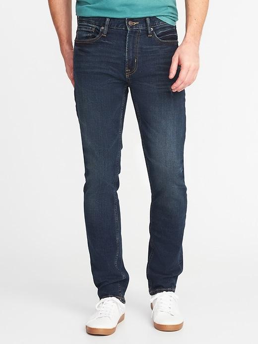 Old Navy Mens Slim Built-in Tough All-temp Jeans For Men Dark Wash Size 38w